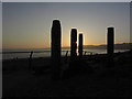 Wooden sculpture, seafront, near North Dock, Llanelli