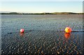 SD2768 : Buoys on a sand flat by Stephen Middlemiss