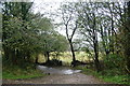 Flooded track near Thornley Hall