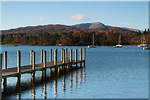 NY3703 : Jetty and Wetherlam by Chris Denny