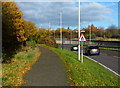 Autumn colours along the A563 Lubbesthorpe Way