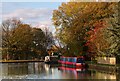 Colourful canal boats