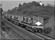 J4981 : Train leaving Bangor West station - 1987 by The Carlisle Kid