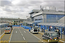 TQ4280 : London City Airport station, entrance 2009 by Ben Brooksbank