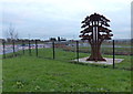 Sculpture at the entrance to Birstall Park & Ride