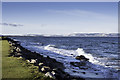 Sea defences by Nairn West Club House