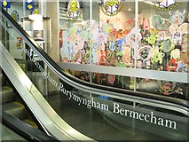 SP0686 : Birmingham Central Library escalators  by Robin Stott