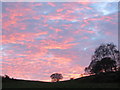 The setting sun from Ffordd Hafod/Hafod Road