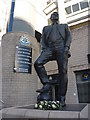 NZ2464 : Newcastle Townscape : Statue Of Sir Bobby Robson Outside St James's Park by Richard West