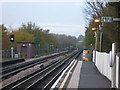 View from the end of the platform at East Acton station