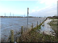 SJ2969 : High tide at Connah's Quay by John S Turner