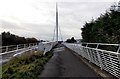 Across Fabian Way footbridge, Swansea