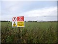 Lopcombe Corner, warning sign