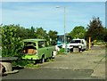 Trabant and bus in Abergwyngregyn