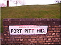 Vintage street nameplate, Fort Pitt Hill, Chatham