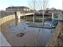 TF4609 : Mud from the flood near Freedom Bridge, Wisbech by Richard Humphrey
