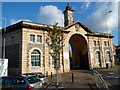 Ornate archway entrance to a depot in Brislington, Bristol