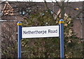 Netherthorpe Road Supertram Stop Sign, Netherthorpe Road, Netherthorpe, Sheffield