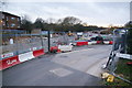 Metrolink construction at the end of Hardy Lane