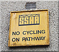 SSHA No Cycling sign