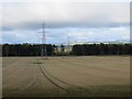 Stubble and power line, Kirkinch