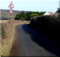 Road signs alongside the SW approach to Llanvaches