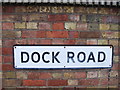 Vintage street nameplate, Dock Road, Chatham