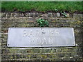 Vintage street nameplate, Barrier Road, Chatham