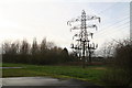 Pylons and pathways next to Great Coates Road