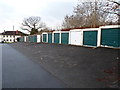 Long row of garages, Brynglas Drive, Newport