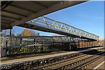 SJ3697 : Footbridge, Aintree railway station by El Pollock