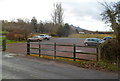 Car park with a view of the jagged side of the Skirrid, Pandy