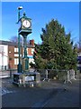 Town Clock and Christmas Tree at Midday