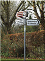 Roadsigns on the B1046 Meadow Road/Ladys Hill