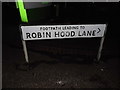 TQ2564 : Sign to Robin Hood Lane, Sutton by David Howard