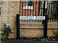 Whitley Road sign