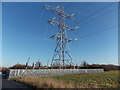 Pylon in an electricity substation alongside Concorde Way, Filton