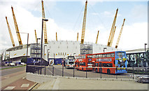 TQ3979 : Millennium Dome under construction, beside North Greenwich station, 1999 by Ben Brooksbank