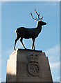 Hertford War Memorial with bronze stag