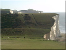 TV5496 : Seven Sisters, view towards Beachy Head by Peter S
