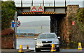 J3979 : Railway bridge flood, Holywood (2) by Albert Bridge