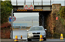 J3979 : Railway bridge flood, Holywood (2) by Albert Bridge