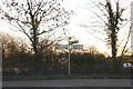 Moor Lane, intersection with the road to Morton Hall