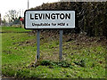 Levington Village Name sign