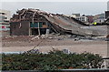 Crumpled remains of the former Capitol car park in Newport