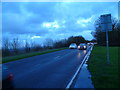 The A31 looking east near Inwood Farm