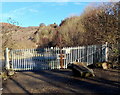 Quarry entrance gate, Darran Road, Risca