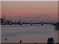 TQ4179 : Thames Barrier at dusk by Stephen Craven