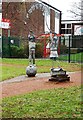 Sculpture outside Belle Vue Primary School, Lawnswood Road, Wordsley, Stourbridge