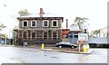 The disused RUC barracks and sangar in Church Square, Banbridge